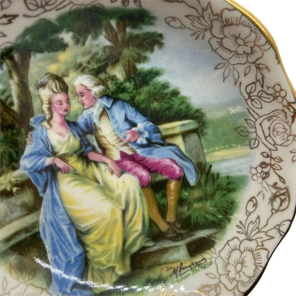 Collectible Plates James Kent Longton Romance Vintage Lords & Ladies Set Of 4